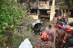 Aftermath Of Air Force Crash - Dhaka