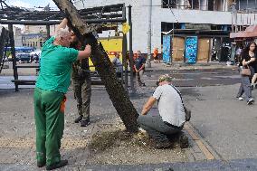 Aftermath Of Russian Attack - Kyiv