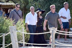 Jeff Bezos And Wife Lauren Sanchez At Club 55 - Saint Tropez