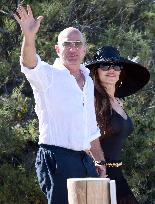 Jeff Bezos And Wife Lauren Sanchez At Club 55 - Saint Tropez