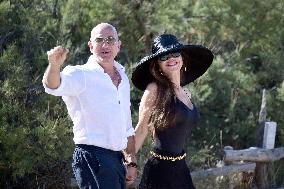 Jeff Bezos And Wife Lauren Sanchez At Club 55 - Saint Tropez