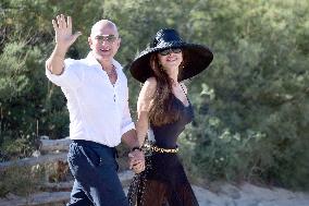 Jeff Bezos And Wife Lauren Sanchez At Club 55 - Saint Tropez