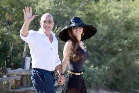 Jeff Bezos And Wife Lauren Sanchez At Club 55 - Saint Tropez