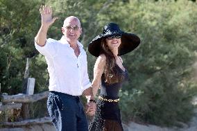 Jeff Bezos And Wife Lauren Sanchez At Club 55 - Saint Tropez
