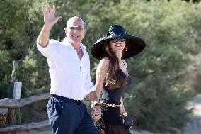 Jeff Bezos And Wife Lauren Sanchez At Club 55 - Saint Tropez