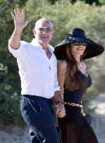 Jeff Bezos And Wife Lauren Sanchez At Club 55 - Saint Tropez