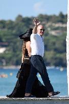 Jeff Bezos And Wife Lauren Sanchez At Club 55 - Saint Tropez