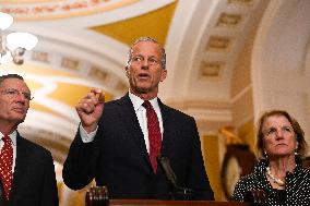 Thune Meets Reporters Following the US Senate Republican Policy Luncheon