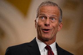 Thune Meets Reporters Following the US Senate Republican Policy Luncheon