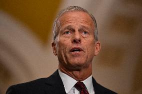 Thune Meets Reporters Following the US Senate Republican Policy Luncheon
