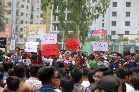 Bangladesh Students Demand Accountability After Deadly Air Force Jet Crash - Dhaka