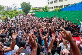 Bangladesh Students Demand Accountability After Deadly Air Force Jet Crash - Dhaka