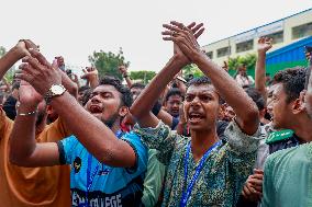 Bangladesh Students Demand Accountability After Deadly Air Force Jet Crash - Dhaka