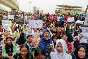 Bangladesh Students Demand Accountability After Deadly Air Force Jet Crash - Dhaka