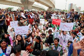 Bangladesh Students Demand Accountability After Deadly Air Force Jet Crash - Dhaka