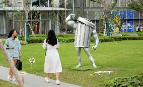 Anime Metaverse District Creative Sculpture in Shanghai