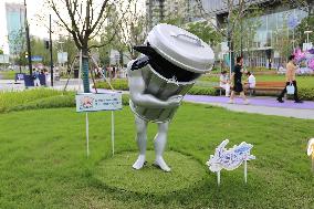 Anime Metaverse District Creative Sculpture in Shanghai