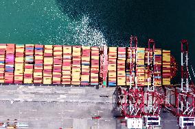 China Qingdao Port Container Trade