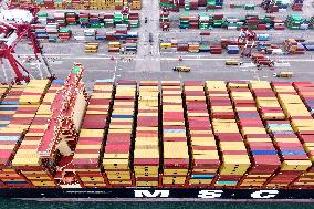 China Qingdao Port Container Trade