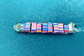 China Qingdao Port Container Trade