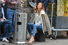 Elisabetta Canalis Filming A Commercial - Milan