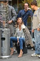 Elisabetta Canalis Filming A Commercial - Milan
