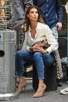 Elisabetta Canalis Filming A Commercial - Milan