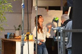 Elisabetta Canalis Filming A Commercial - Milan