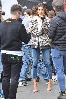 Elisabetta Canalis Filming A Commercial - Milan