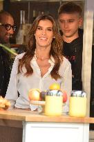 Elisabetta Canalis Filming A Commercial - Milan