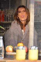 Elisabetta Canalis Filming A Commercial - Milan