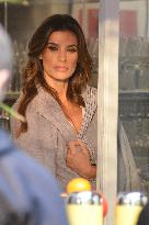 Elisabetta Canalis Filming A Commercial - Milan