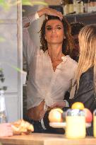 Elisabetta Canalis Filming A Commercial - Milan