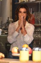 Elisabetta Canalis Filming A Commercial - Milan
