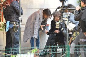 Elisabetta Canalis Filming A Commercial - Milan