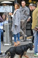 Elisabetta Canalis Filming A Commercial - Milan