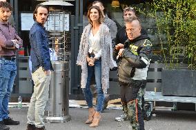 Elisabetta Canalis Filming A Commercial - Milan