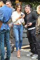 Elisabetta Canalis Filming A Commercial - Milan