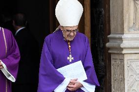 Funeral Of Cardinal Andre Vingt-Trois At Notre-Dame De Paris