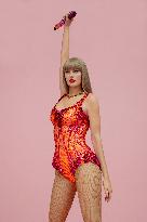 Wax figure of Taylor Swift at Madame Tussauds in London - UK