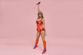 Wax figure of Taylor Swift at Madame Tussauds in London - UK