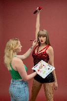 Wax figure of Taylor Swift at Madame Tussauds in Blackpool - UK