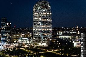 Panoramic Views of Milan's Porta Nuova District - Italy