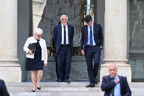 Cabinet Meeting Concludes at Elysee Palace - Paris