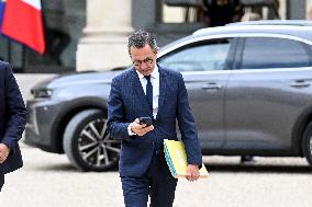 Cabinet Meeting Concludes at Elysee Palace - Paris