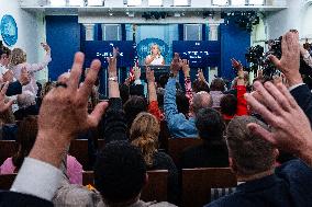 Karoline Leavitt Addresses Press - DC