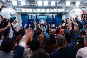 Karoline Leavitt Addresses Press - DC
