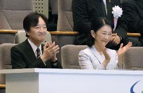 Crown prince at high school sports event in Hiroshima