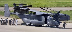 U.S. Osprey makes emergency landing in northeastern Japan