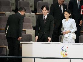Crown prince at high school sports event in Hiroshima